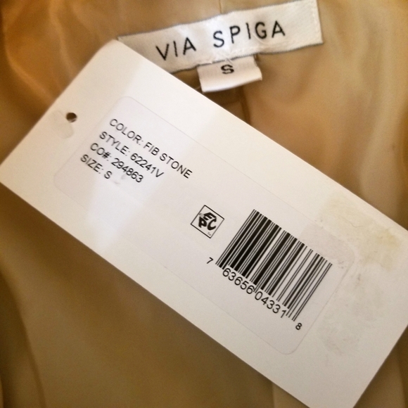 Via Spiga Gold Quilted Woman’s coat. Size Sm - Picture 4 of 13